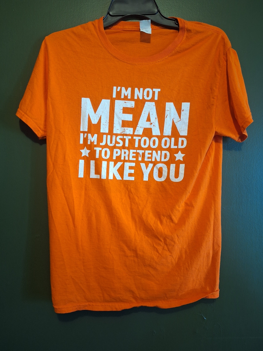 I'm Not Mean Fruit of the Loom Orange Short-Sleeve Tee